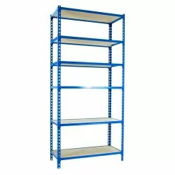 BAUHAUS Simonrack Maderclick Metallregal Mega Plus L X B X H: 50 X 120 X 250 Cm, Traglast: 150 Kg/Boden, Anzahl Böden: 6 Stk., Stecken, Blau