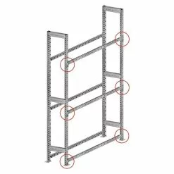 BAUHAUS Scholz System Regalknoten-Set Grundelement 4 Stk., Verzinkt -Angebote Fliesen Store 12 7974