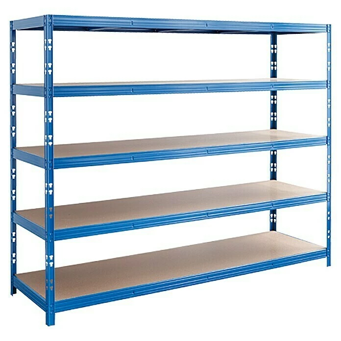BAUHAUS Regalux Metall-Schwerlastregal Mega L X B X H: 70 X 240 X 200 Cm, Traglast: 450 Kg/Boden, Anzahl Böden: 5 Stk., Stecken, Blau 1 BAUHAUS Regalux Metall-Schwerlastregal Mega L X B X H: 70 X 240 X 200 Cm, Traglast: 450 Kg/Boden, Anzahl Böden: 5 Stk., Stecken, Blau