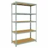 BAUHAUS Metall-Schwerlastregal L X B X H: 50 X 120 X 200 Cm, Traglast: 250 Kg/Boden, Anzahl Böden: 5 Stk.