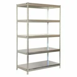 BAUHAUS Simonrack Bricoforte Metall-Schwerlastregal L X B X H: 60 X 100 X 200 Cm, Traglast: 300 Kg/Boden, Anzahl Böden: 5, Silber, Material Boden: Metall