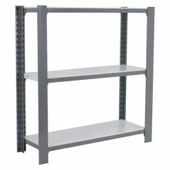 BAUHAUS Simonrack Simonoffice Aktenregal Grundelement L X B X H: 40 X 90 X 100 Cm, Traglast: 200 Kg/Boden, Anzahl Böden: 3, Grau