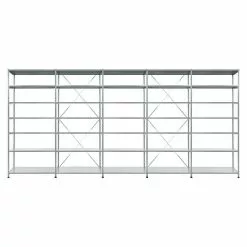 BAUHAUS Scholz Metall-Lagerregal SE Länge: 600 Mm, Breite: 5.090 Mm, Höhe: 2.640 Mm, Traglast: 200 Kg/Boden, Anzahl Böden: 7 Stk.