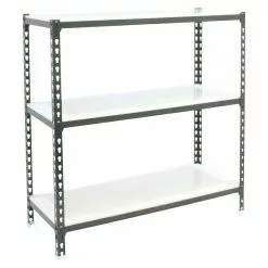 BAUHAUS Simonrack Simonclick Metallregal Mega L X B X H: 30 X 120 X 90 Cm, Traglast: 180 Kg/Boden, Anzahl Böden: 3 Stk., Stecken, Anthrazit/Weiß