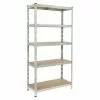 BAUHAUS Regalux Metall-Schwerlastregal L X B X H: 40 X 90 X 180 Cm, Traglast: 175 Kg/Boden, Anzahl Böden: 5 Stk., Stecken, Hellgrau