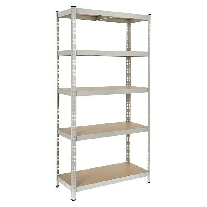 BAUHAUS Regalux Metall-Schwerlastregal L X B X H: 40 X 90 X 180 Cm, Traglast: 175 Kg/Boden, Anzahl Böden: 5 Stk., Stecken, Hellgrau 1 BAUHAUS Regalux Metall-Schwerlastregal L X B X H: 40 X 90 X 180 Cm, Traglast: 175 Kg/Boden, Anzahl Böden: 5 Stk., Stecken, Hellgrau