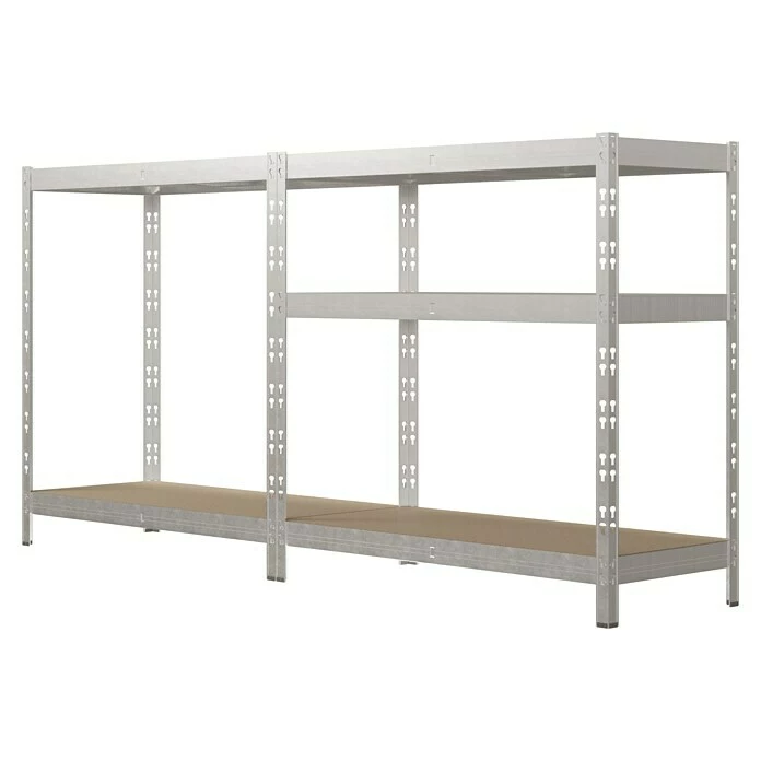 BAUHAUS Regalux Metall-Schwerlastregal L X B X H: 40 X 90 X 180 Cm, Traglast: 175 Kg/Boden, Anzahl Böden: 5 Stk., Stecken, Hellgrau 2 BAUHAUS Regalux Metall-Schwerlastregal L X B X H: 40 X 90 X 180 Cm, Traglast: 175 Kg/Boden, Anzahl Böden: 5 Stk., Stecken, Hellgrau – Bild 2