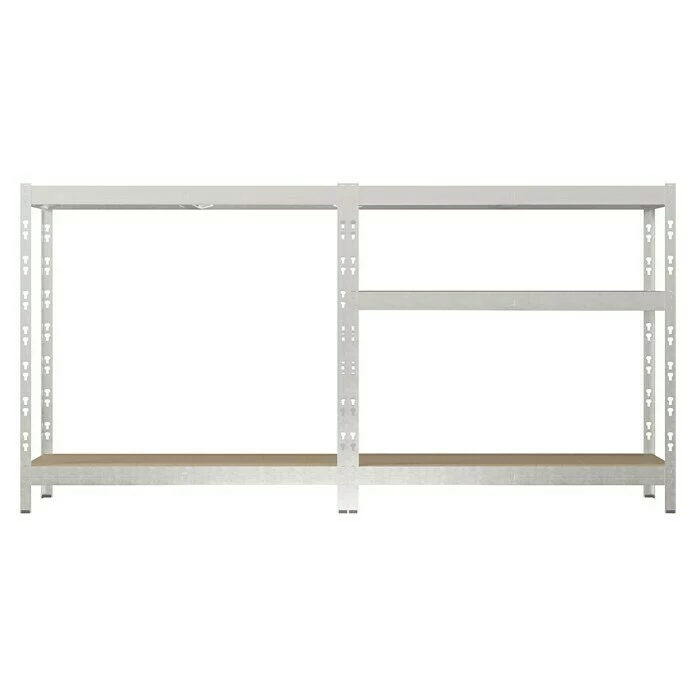 BAUHAUS Regalux Metall-Schwerlastregal L X B X H: 40 X 90 X 180 Cm, Traglast: 175 Kg/Boden, Anzahl Böden: 5 Stk., Stecken, Hellgrau 3 BAUHAUS Regalux Metall-Schwerlastregal L X B X H: 40 X 90 X 180 Cm, Traglast: 175 Kg/Boden, Anzahl Böden: 5 Stk., Stecken, Hellgrau – Bild 3