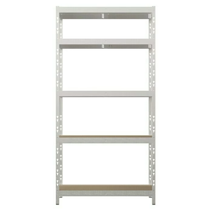 BAUHAUS Regalux Metall-Schwerlastregal L X B X H: 40 X 90 X 180 Cm, Traglast: 175 Kg/Boden, Anzahl Böden: 5 Stk., Stecken, Hellgrau 4 BAUHAUS Regalux Metall-Schwerlastregal L X B X H: 40 X 90 X 180 Cm, Traglast: 175 Kg/Boden, Anzahl Böden: 5 Stk., Stecken, Hellgrau – Bild 4