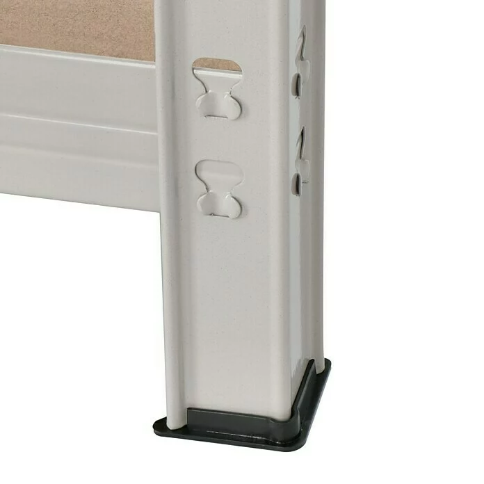 BAUHAUS Regalux Metall-Schwerlastregal L X B X H: 40 X 90 X 180 Cm, Traglast: 175 Kg/Boden, Anzahl Böden: 5 Stk., Stecken, Hellgrau 6 BAUHAUS Regalux Metall-Schwerlastregal L X B X H: 40 X 90 X 180 Cm, Traglast: 175 Kg/Boden, Anzahl Böden: 5 Stk., Stecken, Hellgrau – Bild 6