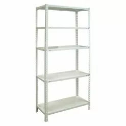 BAUHAUS Simonrack Simonclick Metallregal L X B X H: 30 X 90 X 180 Cm, Traglast: 150 Kg/Boden, Anzahl Böden: 5 Stk., Stecken, Weiß