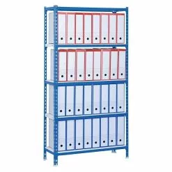 BAUHAUS Simonrack Simonclick Metallregal Plus L X B X H: 50 X 100 X 200 Cm, Traglast: 180 Kg/Boden, Anzahl Böden: 5 Stk., Stecken, Blau/Weiß -Angebote Fliesen Store 12 8102