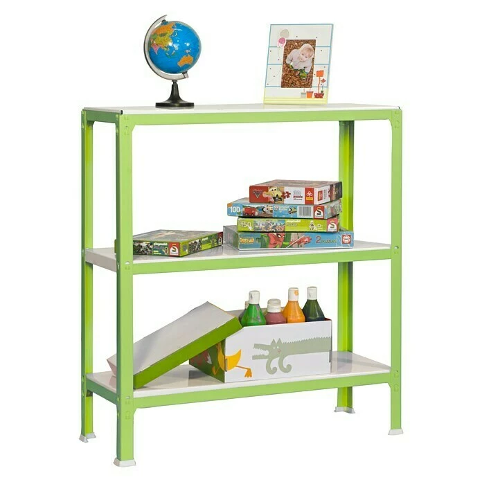BAUHAUS Simonrack Homeclick Metallregal Mini L X B X H: 40 X 80 X 90 Cm, Traglast: 150 Kg/Boden, Anzahl Böden: 3 Stk., Grün 2 BAUHAUS Simonrack Homeclick Metallregal Mini L X B X H: 40 X 80 X 90 Cm, Traglast: 150 Kg/Boden, Anzahl Böden: 3 Stk., Grün – Bild 2