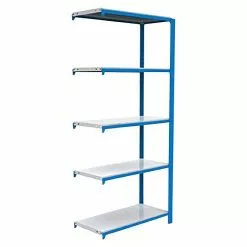 BAUHAUS Simonrack Simonoffice Aktenregal Anbauelement L X B X H: 40 X 90 X 210 Cm, Traglast: 200 Kg/Boden, Anzahl Böden: 5, Blau