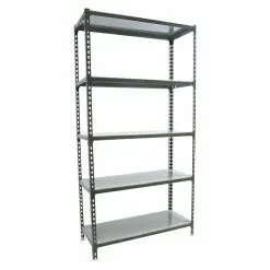 BAUHAUS Simonrack Simonclick Metallregal Super Plus L X B X H: 30 X 110 X 200 Cm, Traglast: 180 Kg/Boden, Anzahl Böden: 5 Stk., Stecken, Anthrazit/Silber