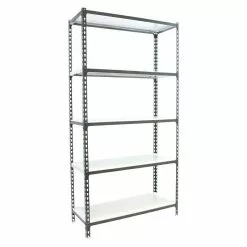 BAUHAUS Simonrack Simonclick Metallregal L X B X H: 30 X 100 X 200 Cm, Traglast: 180 Kg/Boden, Anzahl Böden: 5 Stk., Stecken, Anthrazit/Weiß