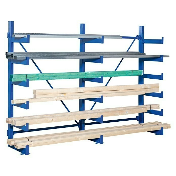 BAUHAUS Regalux Metall-Kragarmregal 63 X 270 X 200 Cm, Belastbarkeit: 200 Kg Pro Tragarm 2 BAUHAUS Regalux Metall-Kragarmregal 63 X 270 X 200 Cm, Belastbarkeit: 200 Kg Pro Tragarm – Bild 2