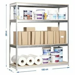 BAUHAUS Simonrack Simonforte Metall-Schwerlastregal L X B X H: 60 X 180 X 200 Cm, Traglast: 600 Kg/Boden, Anzahl Böden: 4, Silber 7 BAUHAUS Simonrack Simonforte Metall-Schwerlastregal L X B X H: 60 X 180 X 200 Cm, Traglast: 600 Kg/Boden, Anzahl Böden: 4, Silber -Angebote Fliesen Store 12 8249