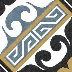 BAUHAUS Feinsteinzeugfliese Vintage Versalles 25 X 25 Cm, Blau/Weiß/Schwarz/Braun, Matt