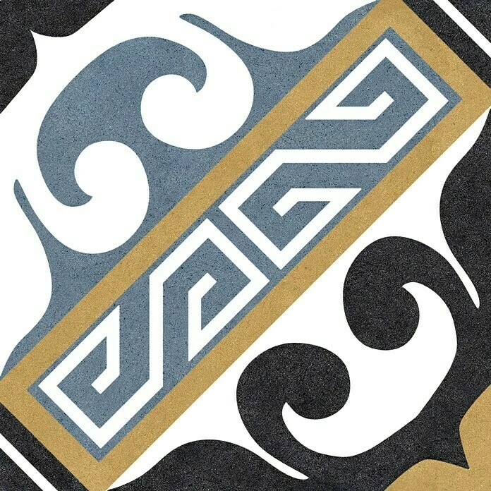 BAUHAUS Feinsteinzeugfliese Vintage Versalles 25 X 25 Cm, Blau/Weiß/Schwarz/Braun, Matt 1 BAUHAUS Feinsteinzeugfliese Vintage Versalles 25 X 25 Cm, Blau/Weiß/Schwarz/Braun, Matt