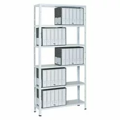 BAUHAUS Regalux Aktenregal Office 100 30 X 100 X 209 Cm, Traglast: 60 Kg/Boden, Weiß -Angebote Fliesen Store 12 8261