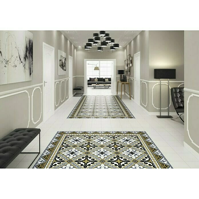 BAUHAUS Feinsteinzeugfliese Vintage Versalles 25 X 25 Cm, Blau/Weiß/Schwarz/Braun, Matt 3 BAUHAUS Feinsteinzeugfliese Vintage Versalles 25 X 25 Cm, Blau/Weiß/Schwarz/Braun, Matt – Bild 3