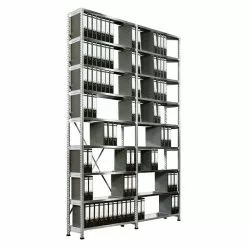 BAUHAUS Scholz Aktenregal Anbauelement Länge: 1.210 Mm, Breite: 300 Mm, Höhe: 3.000 Mm, Traglast: 90 Kg/Boden, Anzahl Böden: 9 Stk. -Angebote Fliesen Store 12 8271