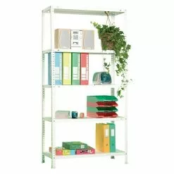 BAUHAUS Simonrack Comfort Metallregal L X B X H: 50 X 90 X 180 Cm, Traglast: 100 Kg/Boden, Anzahl Böden: 5, Schrauben, Weiß -Angebote Fliesen Store 12 8277