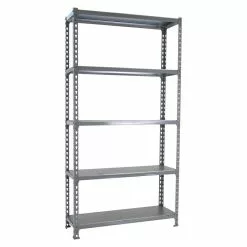 BAUHAUS Simonrack Simonclick Metallregal Super Plus L X B X H: 40 X 110 X 200 Cm, Traglast: 180 Kg/Boden, Anzahl Böden: 5 Stk., Stecken, Grau
