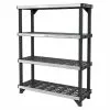 BAUHAUS Kunststoffregal Fused L X B X H: 45,7 X 121,9 X 155,1 Cm, Traglast: 180 Kg/Boden, Anzahl Böden: 4 Stk., Stecken, Schwarz
