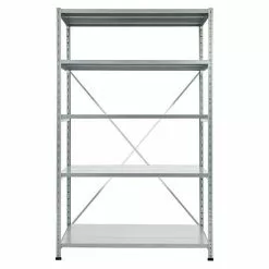 BAUHAUS Scholz Metall-Lagerregal SE Länge: 500 Mm, Breite: 1.050 Mm, Höhe: 1.920 Mm, Traglast: 170 Kg/Boden, Anzahl Böden: 5 Stk.