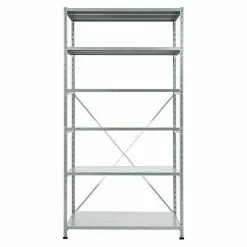 BAUHAUS Scholz Metall-Lagerregal Grundelement Länge: 600 Mm, Breite: 1.050 Mm, Höhe: 2.280 Mm, Traglast: 200 Kg/Boden, Anzahl Böden: 6 Stk.