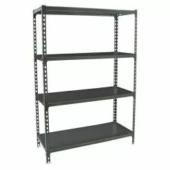 BAUHAUS Simonrack Simonclick Metallregal L X B X H: 30 X 100 X 150 Cm, Traglast: 180 Kg/Boden, Anzahl Böden: 4 Stk., Stecken, Anthrazit