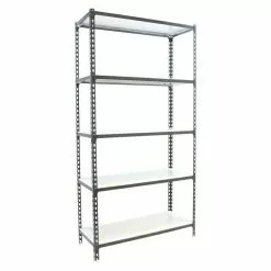BAUHAUS Simonrack Simonclick Metallregal Super Plus L X B X H: 40 X 110 X 200 Cm, Traglast: 180 Kg/Boden, Anzahl Böden: 5 Stk., Stecken, Anthrazit/Weiß