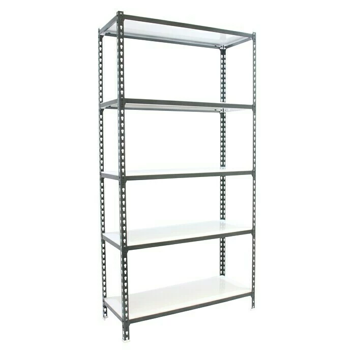 BAUHAUS Simonrack Simonclick Metallregal Super Plus L X B X H: 40 X 110 X 200 Cm, Traglast: 180 Kg/Boden, Anzahl Böden: 5 Stk., Stecken, Anthrazit/Weiß 1 BAUHAUS Simonrack Simonclick Metallregal Super Plus L X B X H: 40 X 110 X 200 Cm, Traglast: 180 Kg/Boden, Anzahl Böden: 5 Stk., Stecken, Anthrazit/Weiß