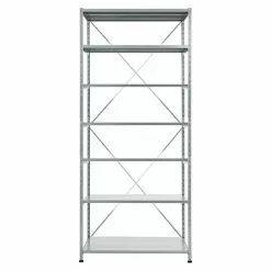 BAUHAUS Scholz Metall-Lagerregal SE Länge: 400 Mm, Breite: 1.050 Mm, Höhe: 2.640 Mm, Traglast: 140 Kg/Boden, Anzahl Böden: 7 Stk.