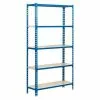 BAUHAUS Simonrack Simonclick Metallregal Mini L X B X H: 40 X 80 X 180 Cm, Traglast: 180 Kg/Boden, Anzahl Böden: 5 Stk., Stecken, Blau/Weiß