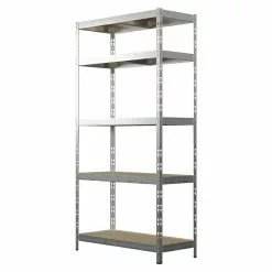 BAUHAUS Regalux Metall-Schwerlastregal L X B X H: 40 X 90 X 180 Cm, Traglast: 175 Kg/Boden, Anzahl Böden: 5 Stk., Stecken, Silber -Angebote Fliesen Store 12 8345