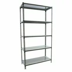 BAUHAUS Simonrack Simonclick Metallregal L X B X H: 40 X 100 X 200 Cm, Traglast: 180 Kg/Boden, Anzahl Böden: 5 Stk., Stecken, Anthrazit/Silber