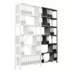 BAUHAUS Scholz Aktenregal Anbauelement Länge: 810 Mm, Breite: 300 Mm, Höhe: 2.280 Mm, Traglast: 100 Kg/Boden, Anzahl Böden: 7 Stk. -Angebote Fliesen Store 12 8410