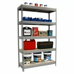 BAUHAUS Simonrack Ecoforte Metall-Schwerlastregal L X B X H: 60 X 120 X 200 Cm, Traglast: 400 Kg/Boden, Anzahl Böden: 5 Stk., Stecken, Grau -Angebote Fliesen Store 12 8416