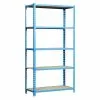 BAUHAUS Simonrack Maderclick Metallregal Plus L X B X H: 50 X 100 X 200 Cm, Traglast: 150 Kg/Boden, Anzahl Böden: 5, Stecken, Blau