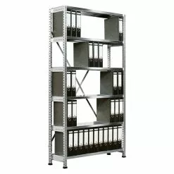 BAUHAUS Scholz Aktenregal Grundelement Länge: 850 Mm, Breite: 300 Mm, Höhe: 1.920 Mm, Traglast: 100 Kg/Boden, Anzahl Böden: 6 Stk.