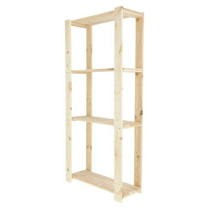 BAUHAUS Regalux Regalsystem Heavy Holzregal Grundelement Anzahl Böden: 4 Stk., Höhe: 174 Cm, Holz 2 BAUHAUS Regalux Regalsystem Heavy Holzregal Grundelement Anzahl Böden: 4 Stk., Höhe: 174 Cm, Holz – Bild 2