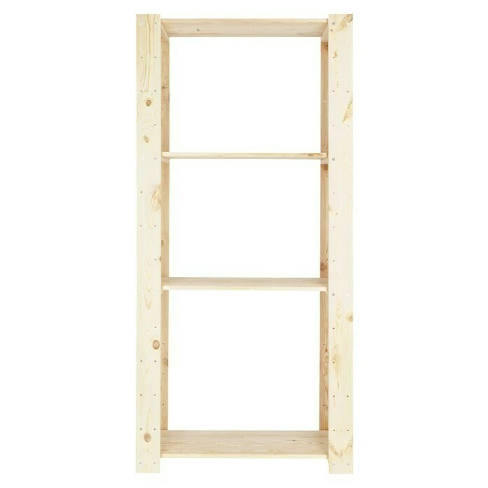 BAUHAUS Regalux Regalsystem Heavy Holzregal Grundelement Anzahl Böden: 4 Stk., Höhe: 174 Cm, Holz 3 BAUHAUS Regalux Regalsystem Heavy Holzregal Grundelement Anzahl Böden: 4 Stk., Höhe: 174 Cm, Holz – Bild 3