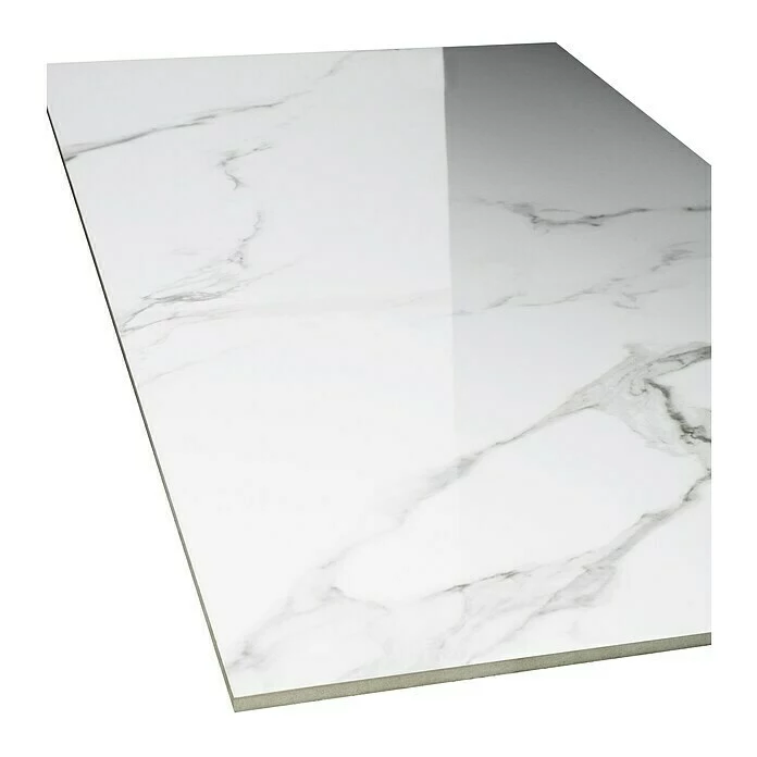 BAUHAUS Feinsteinzeugfliese Marmi Statuario 120 X 240 Cm, Weiß, Matt 2 BAUHAUS Feinsteinzeugfliese Marmi Statuario 120 X 240 Cm, Weiß, Matt – Bild 2