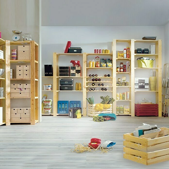 BAUHAUS Regalux Regalsystem Heavy Holzregal Grundelement Anzahl Böden: 4 Stk., Höhe: 174 Cm, Holz 5 BAUHAUS Regalux Regalsystem Heavy Holzregal Grundelement Anzahl Böden: 4 Stk., Höhe: 174 Cm, Holz – Bild 5