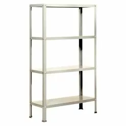 BAUHAUS Simonrack Homeclassic Metallregal L X B X H: 30 X 80 X 160 Cm, Traglast: 100 Kg/Boden, Anzahl Böden: 4 Stk., Schrauben, Weiß