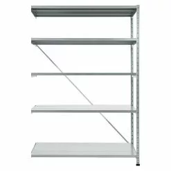 BAUHAUS Scholz Metall-Lagerregal Anbauelement Länge: 600 Mm, Breite: 1.250 Mm, Höhe: 1.920 Mm, Traglast: 180 Kg/Boden, Anzahl Böden: 5 Stk.