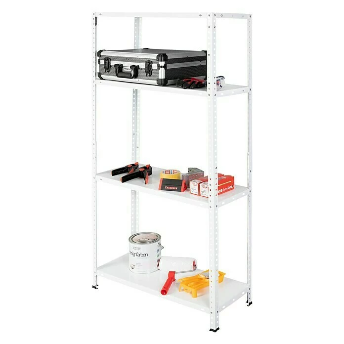 BAUHAUS Regalux Metallregal Höhe: 150 Cm, Traglast: 50 Kg/Boden 3 BAUHAUS Regalux Metallregal Höhe: 150 Cm, Traglast: 50 Kg/Boden – Bild 3